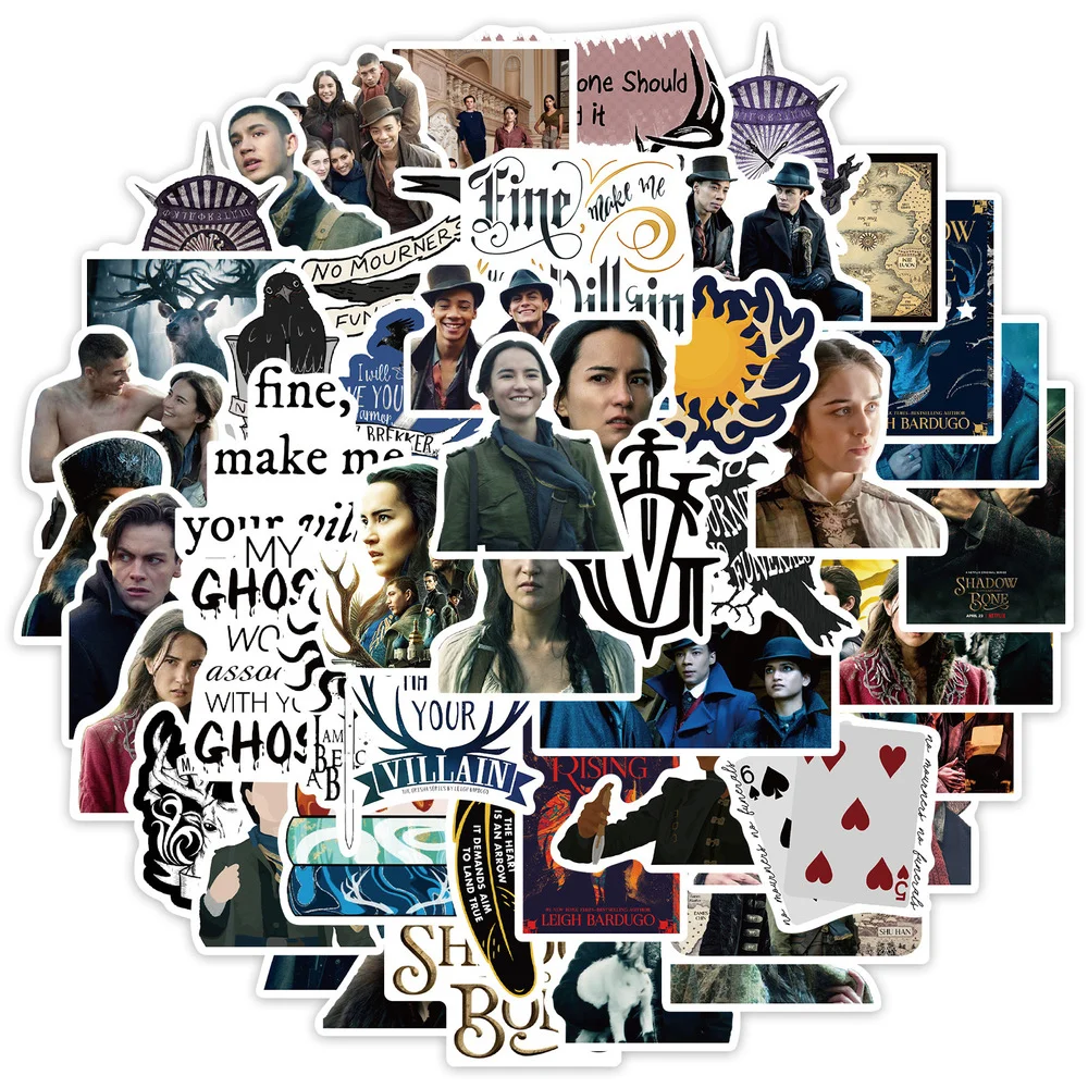 1050pcs new american tv series shadow and bone stickers diy decorative luggage laptop skateboard phone case waterproof sticker free global shipping