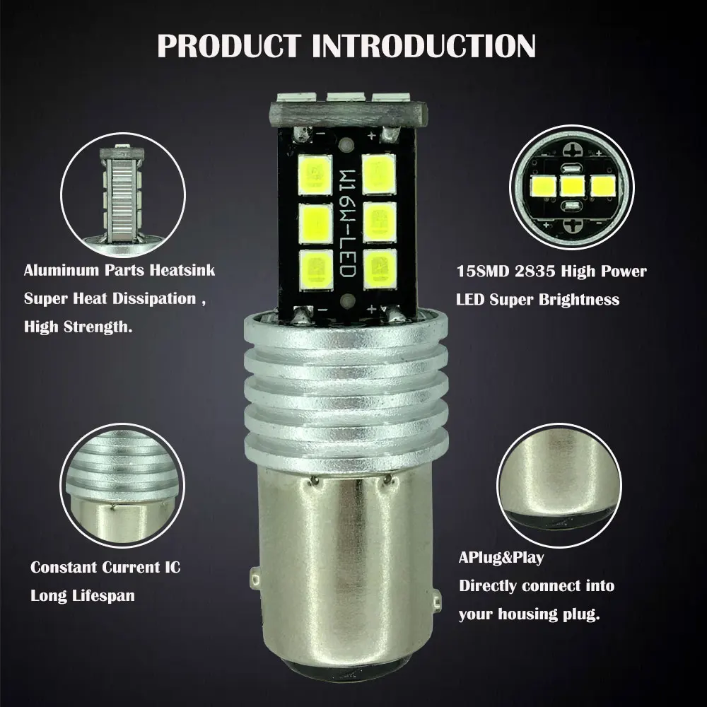 1157 BAY15D Canbus P21/5W светодиодная безошибочная лампа 2835 15 SMD светодиодсветодиодный