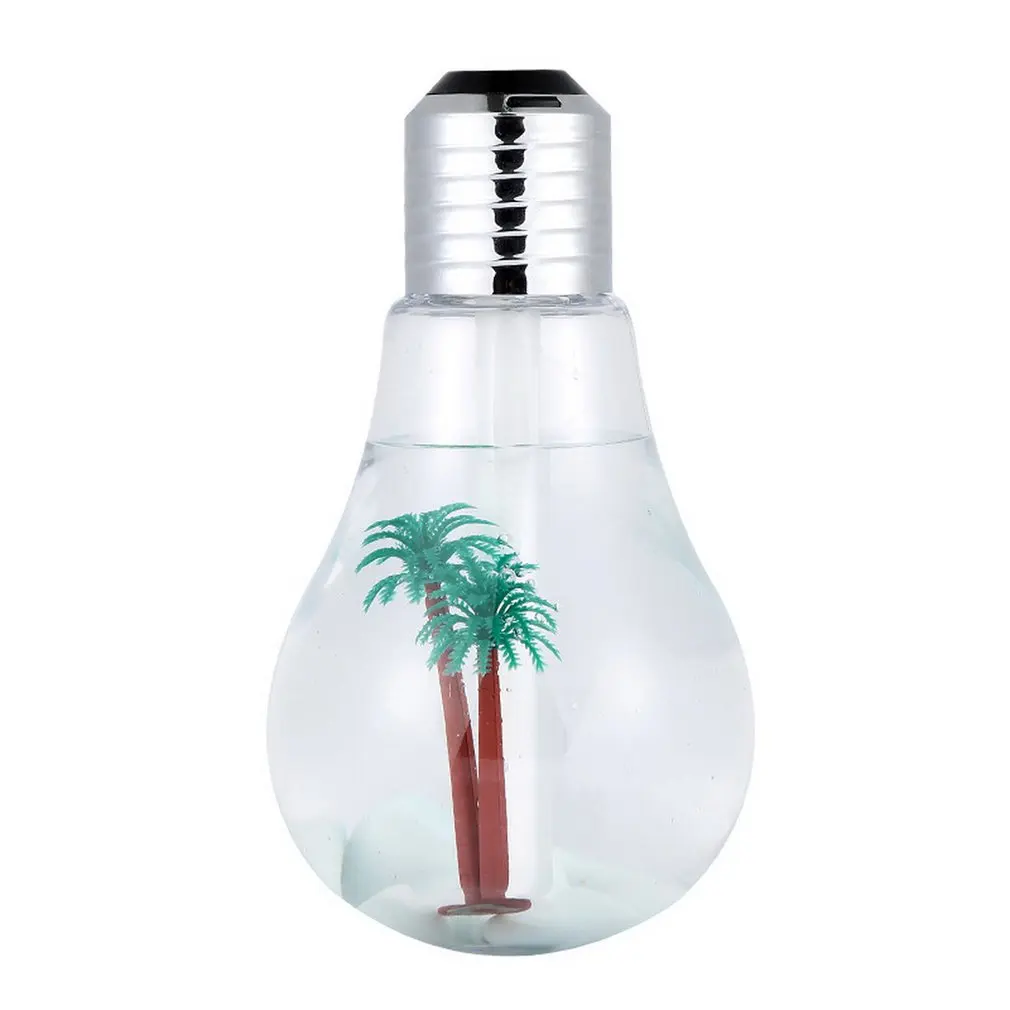

Bulb Humidifier 400ml USB Air Humidifier Colorful LED Night Lamp Essential Oil Diffuser for Home Office