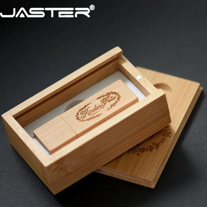 Деревянный USB флеш накопитель JASTER (бесплатный логотип на заказ) с логотипом