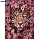 5D алмазная живопись Леопард Цветок Алмазная круглаяквадратная вышивка животных подарок ручной работы Домашний Декор Картина Стразы искусство