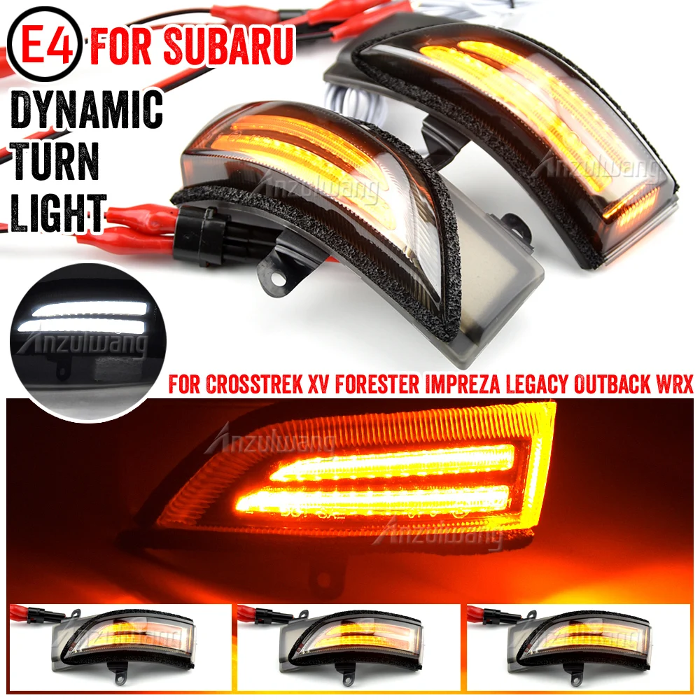 

For Subaru WRX STI Dynamic LED Side Mirror Light 2Pcs Turn Signal Lamp Forester Crosstrek Impreza Legacy Outback Car Accessories