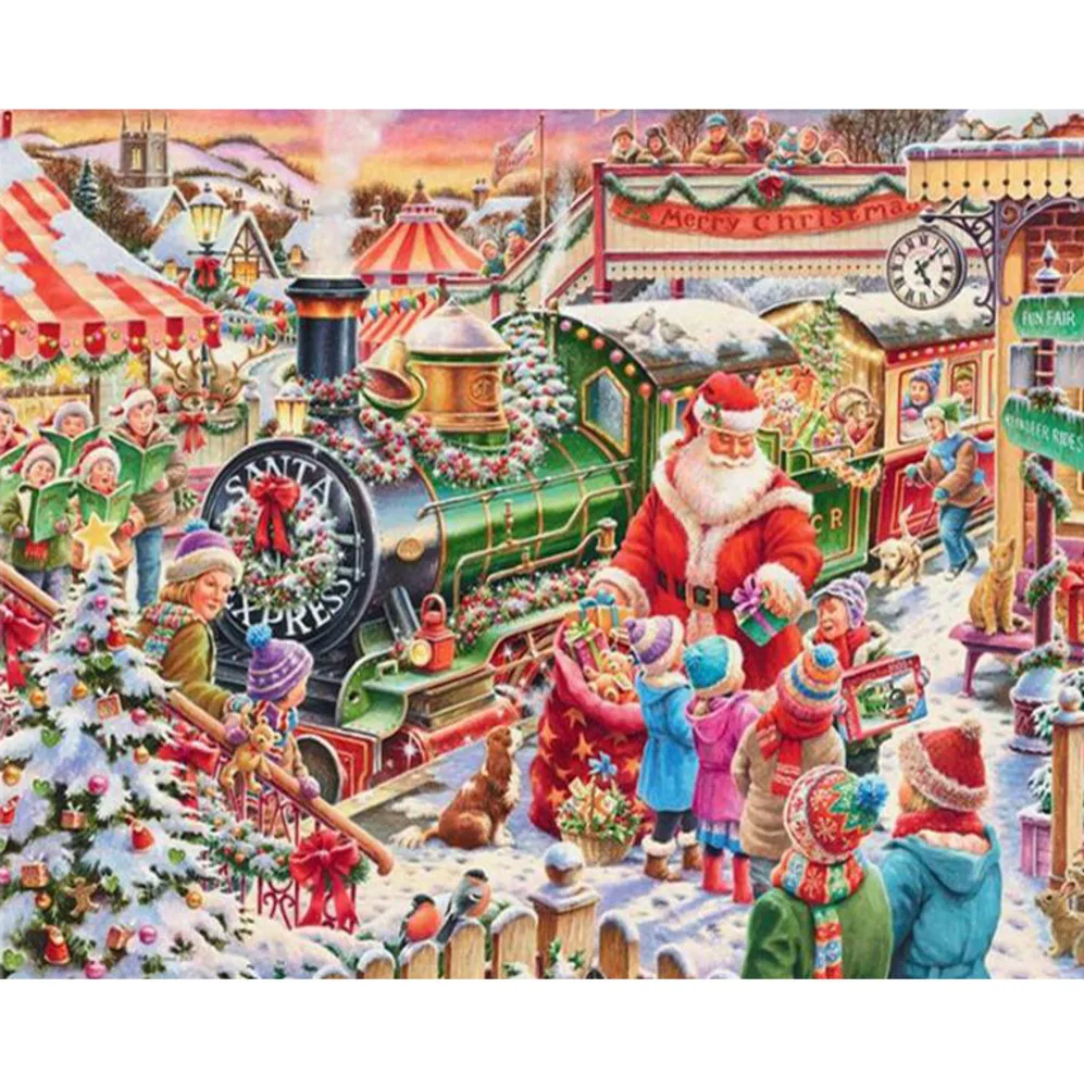 Набор для вышивки крестиком с рождественским оленем набор рукоделия хлопковая