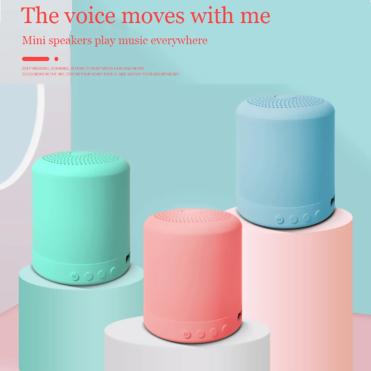 Портативный динамик Macaron Bluetooth колонки стерео беспроводной громкоговоритель