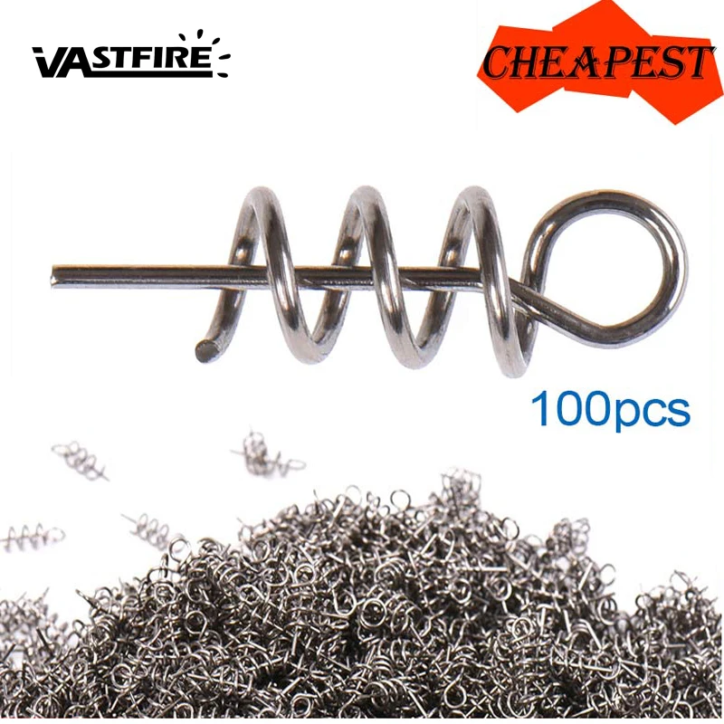 LEO 50 100 шт./пакет 14 мм из нержавеющей стали Мягкая приманка штифт для червей