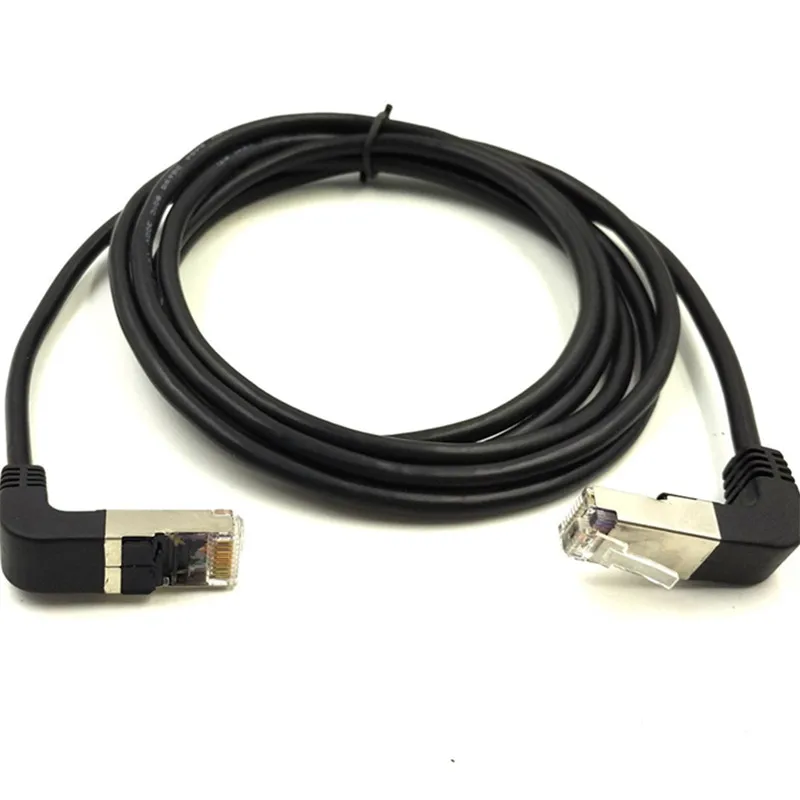 Коленчатый и вверх Угловой 90 градусов cat5e 8P8C FTP STP UTP Cat 5e Ethernet сетевой кабель RJ45 сетевой патч-корд 0,4 м 1 м 2 м 3 м 5 м Угол
