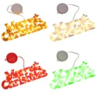 Рождесветодиодный ская светодиодная гирлянда с надписью на Рождество и Счастливое Рождество, светодиодная гирлянда с надписью, Сказочная гирлянда, украшение для дома, гостиной, Рождество