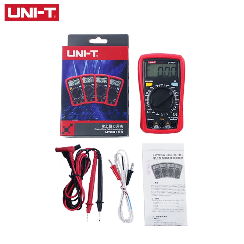 UNI T UT33A + UT33B UT33C UT33D цифровой мультиметр постоянного/переменного тока/постоянного