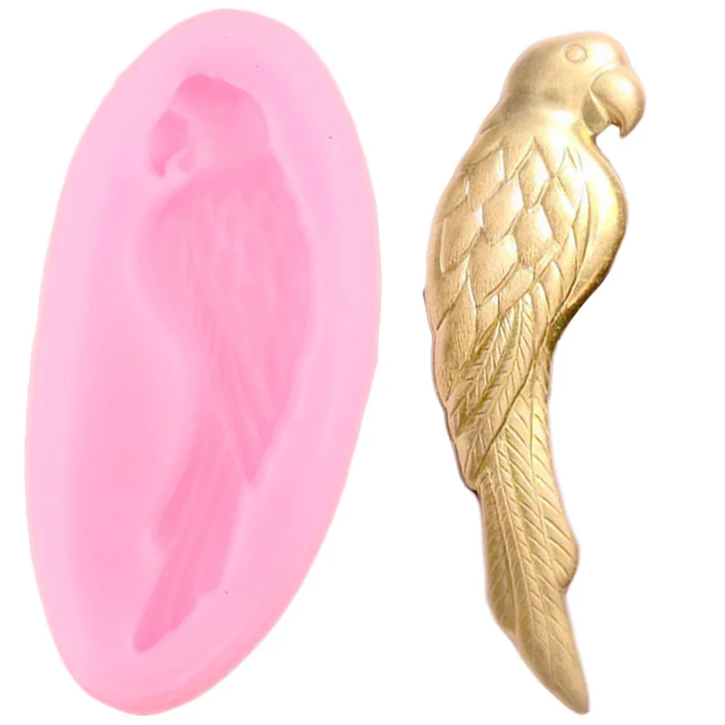3D Parrot Bird Silicone Mold Fondant Cake Decorating Tools Cupcake Topper Mould Candy Resin Clay Chocolate Gumpaste Moulds |