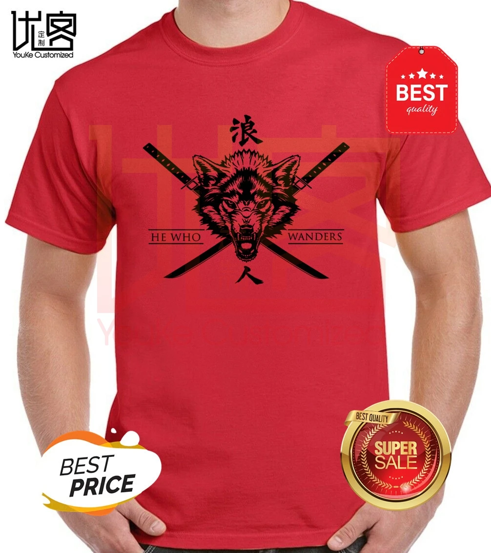 Футболка Ronin Samurai he who wanders уличная одежда для мужчин и женщин топы из 100% хлопка с