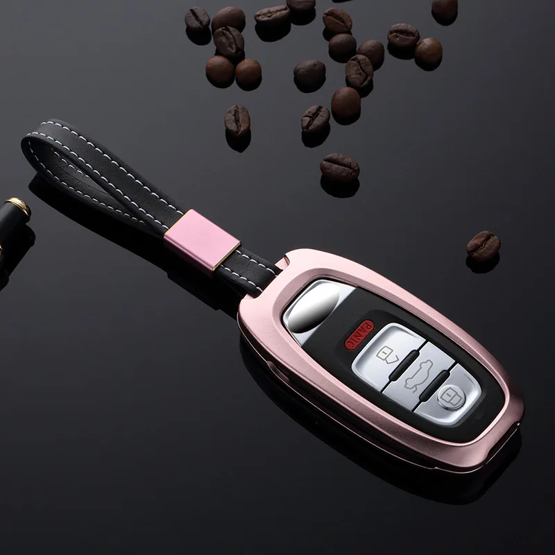 

Aluminium Alloy Car Key Case Cover for Audi Q5 A4 A5 A6 A7 A8 S5 S6 S7 S8 Smart Remote Fobs Cover Bag Auto Accessories Keychain
