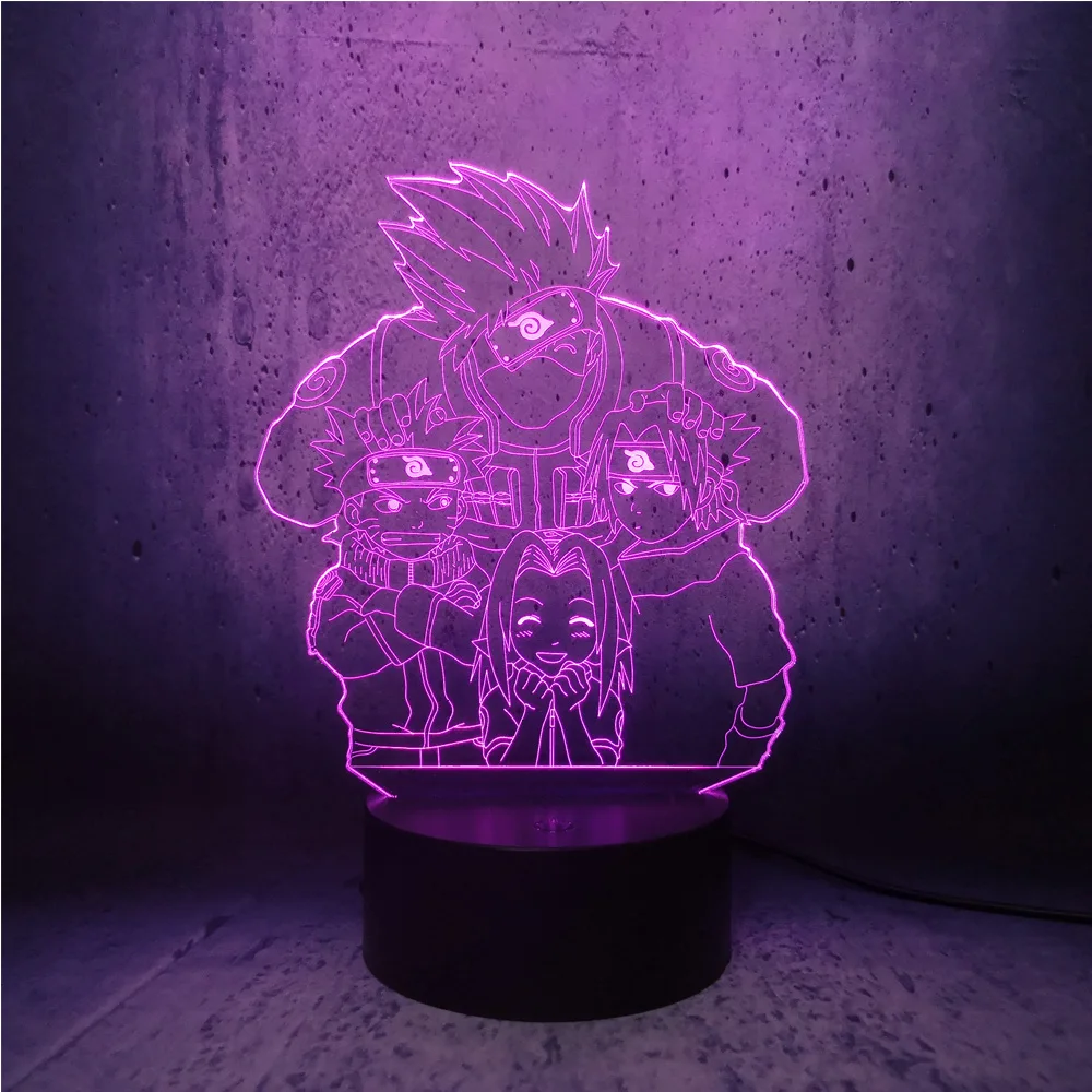 3D Иллюзия светодиодный ночной Светильник производства компании &quotKakashi&quot и три