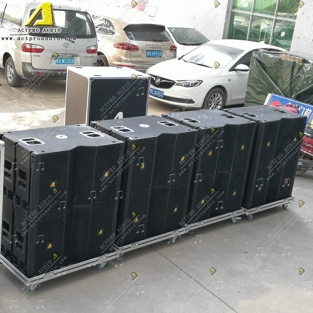 Двойная 15 дюймовая профессиональная сценическая линейная колонка бас|Сабвуферы|