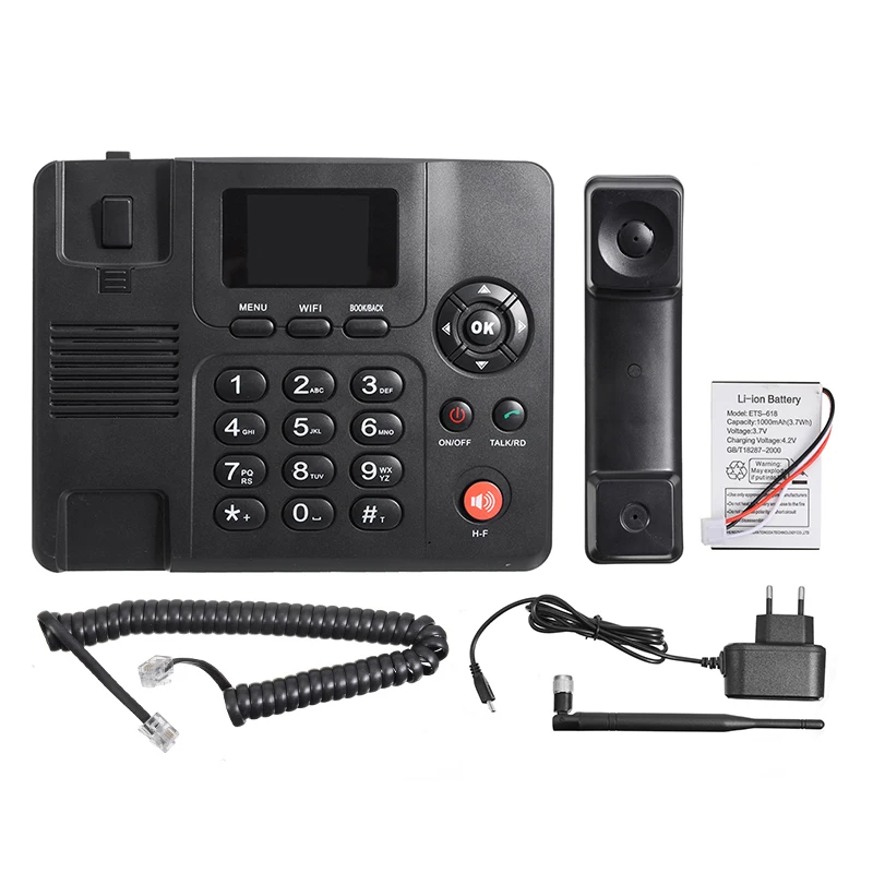 

4G WIFI Wireless Fixed Phone Desktop Telephone GSM SIM Card LCD for Office Home Call Center Company Hotel