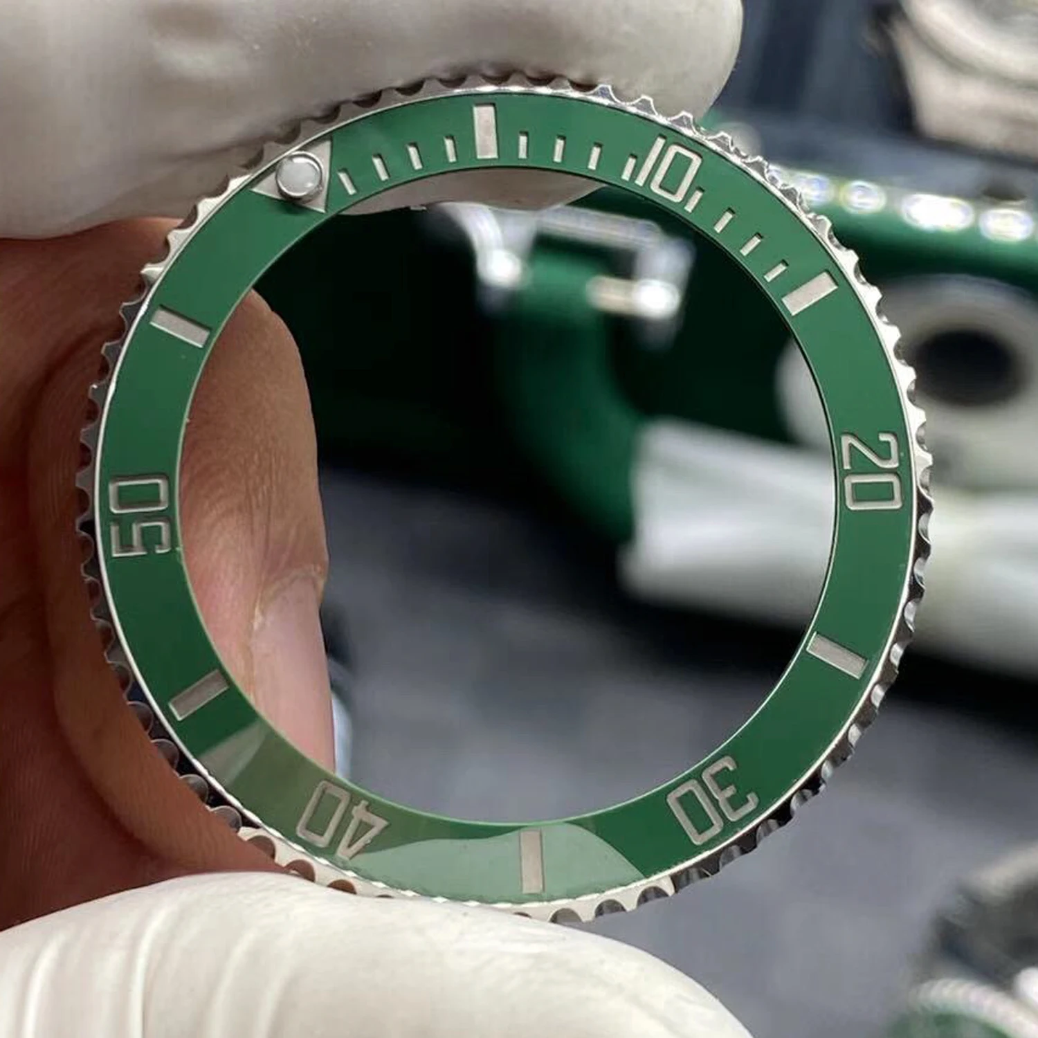 C FACTORY BEZEL EDITION clean factory bezel со стальным инертным для зеленого черного подводника 116610