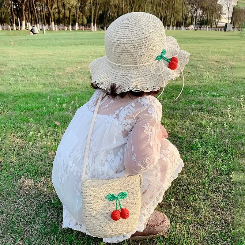 

Children Hat Children's Summer Sun Protection Princess Beach Hat Girl's Sunhat Straw Hat Sun Hat Bucket Hat Baby Fisherman Hat