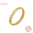 Кольцо CANNER из стерлингового серебра 925 пробы с мерцающим звездным небом, роскошные ювелирные кольца для женщин, свадебные кольца Anillos Bague bijoyero