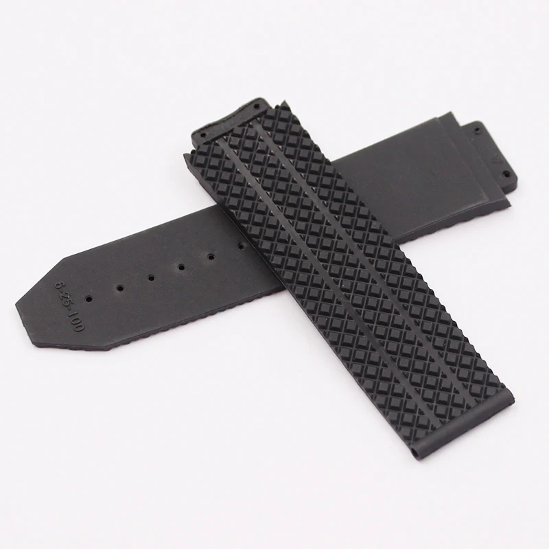 Watch Accessories 17mmx25mm Suitable for HUBLOT Series Women's Silicone Strap 22mm Folding Buckle Rubber Men's Sports Strap