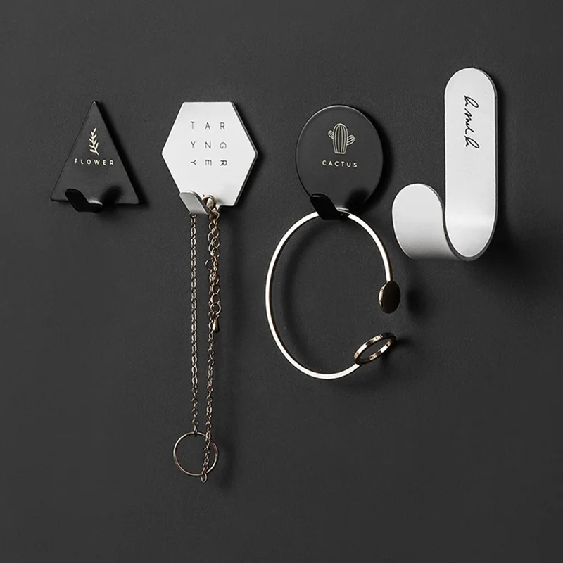 4 шт. железные застежки для ключей в нордическом стиле|Крючки и направляющие| |