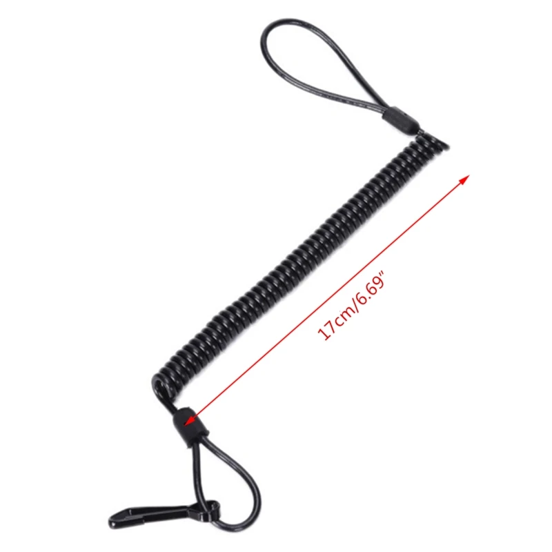 

Outdoor Tactic Spring Lanyard Elastic Retractable Anti-lost Waist Hanging Retention Rope Police Pistols Rifle Sling D5QD