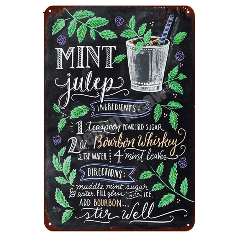 11 Тики Бар открытое летнее пиво Ретро металлические жестяные знаки Mojito мартини Куба LIBRE Коктейльная табличка для бара бар художественные наклейки Настенный декор N082 - Цвет: 11