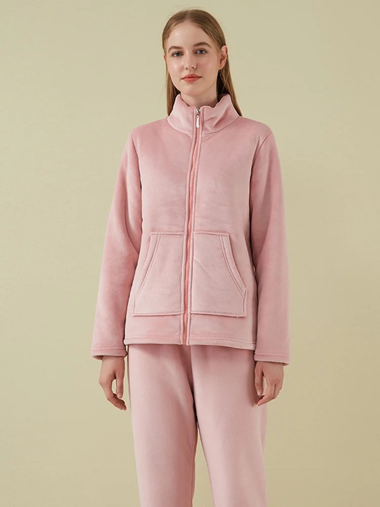 

Женский Пижамный костюм для пар, фланелевая Домашняя одежда, зимняя женская утепленная фланелевая утепленная Пижама, Женский пижамный комп...