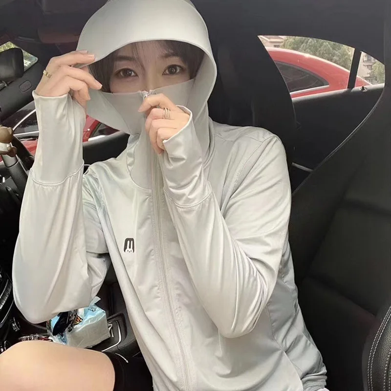 

Women's Sunscreen Clothing Cool and Breathable Sunscreen Ice Silk Ultra-thin Men's Sunscreen Shirt