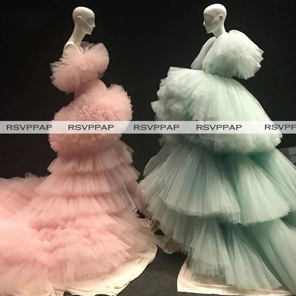 

Long Evening Dresses 2021 robe de soiree Luxury Tiered A-line Women Formal Gowns Abendkleider