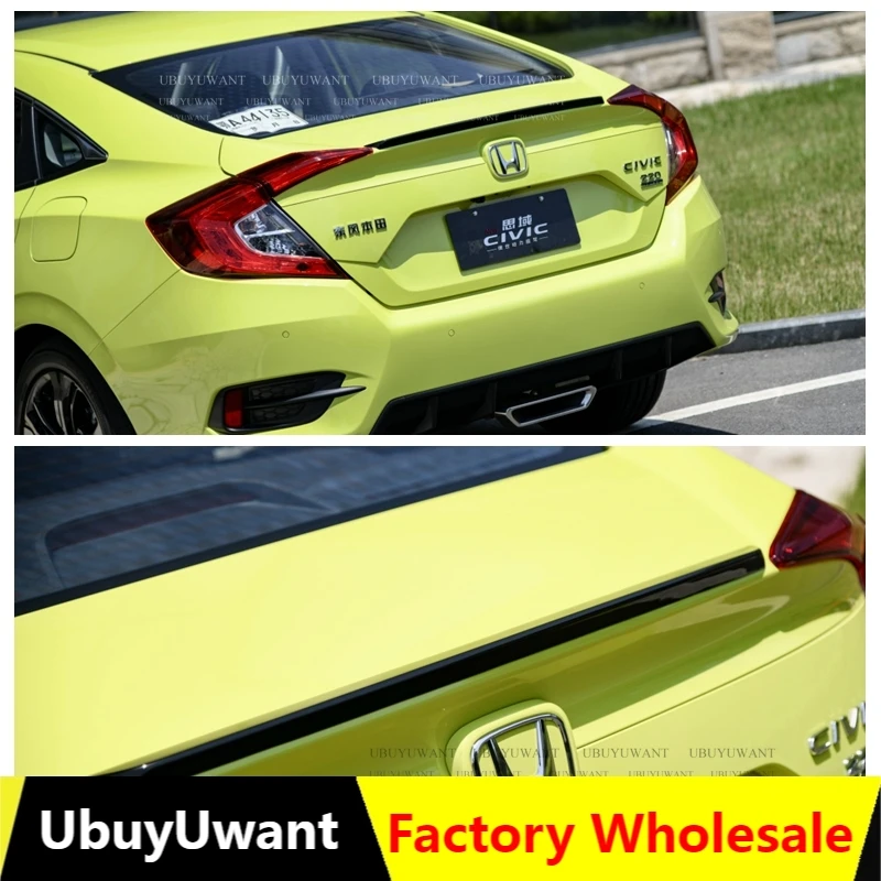Для Honda Civic 2015 2016 2017 2018 задний спойлер багажника высокое качество абс материал