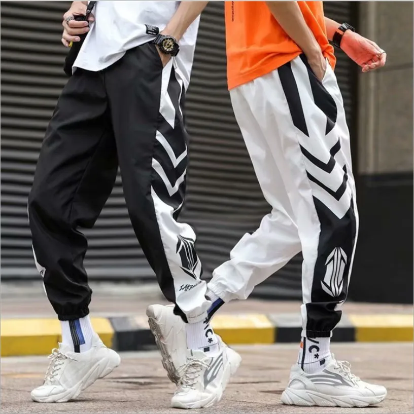 Мужские летние и осенние тонкие шелковистые повседневные брюки свободного кроя