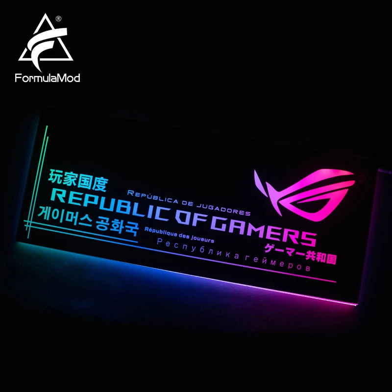 Rog-3 FormulaMod Fm-DB, декоративная задняя панель Gpu, с 5v 3 Pin Светодиодный акриловый задний план, может синхронизироваться с материнской платой - Цвет лезвия: Rog-3