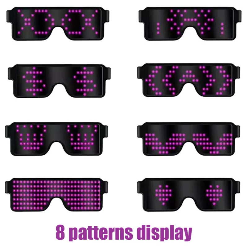 SLILE 2020 LED Дисплей быстрая вспышка модные вечерние очки со светодиодной подсветкой