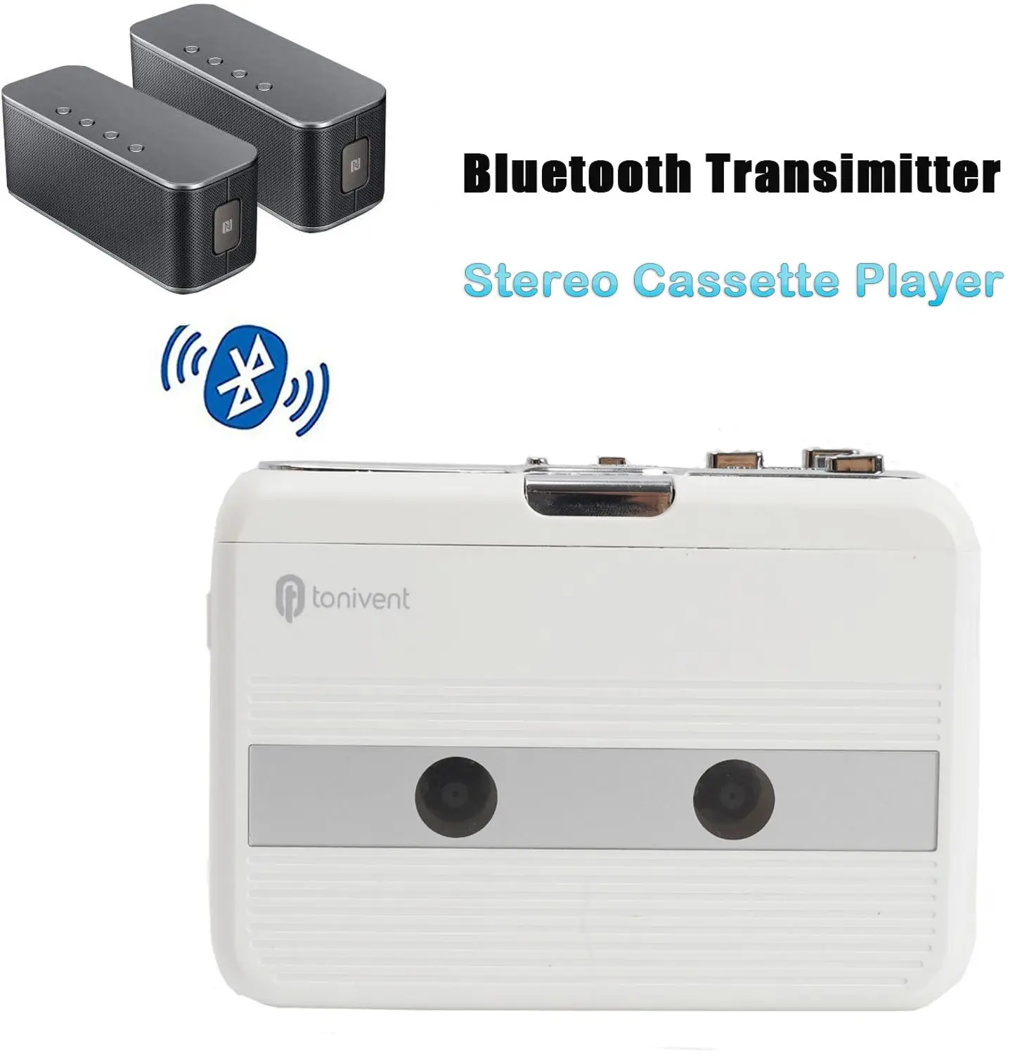 Bluetooth-кассетный плеер с лентой для передачи музыки на Bluetooth-наушники/динамик