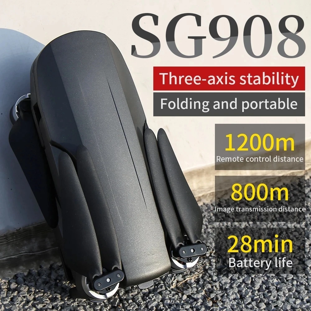 новый sg908 5g 4k hd камера drone 3 осевой кар