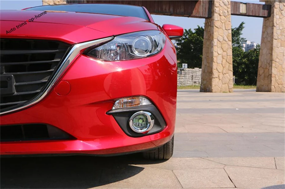 Yimaautotrims внешний вид для Mazda 3 2014 2015 2016 ABS Хром передний бампер противотуманные фары