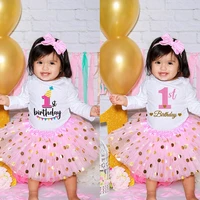 first birthday baby girl birthday party dress cute pink tutu cake outfits toddler girls autumn clothes set