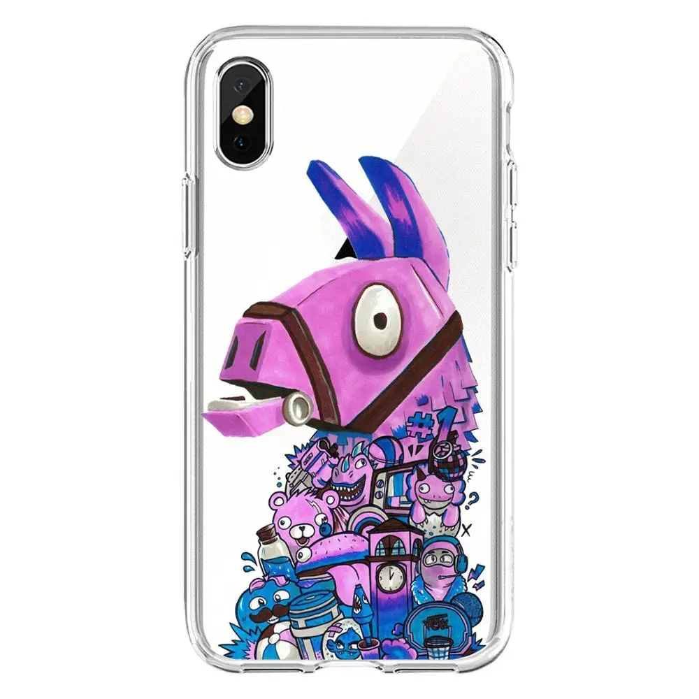 Cartoon case For Iphone 11 Pro Max X XR XS 7 8 Plus 5 SE 6 6S PLUS Fornites cute cover |