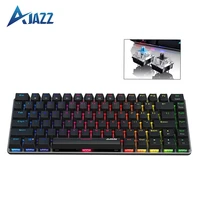 ajazz ak33 wired mechanical keyboard usb gaming keyboard 82 keys blue black switch rgb 1 color backlit keyboard for pc gamer