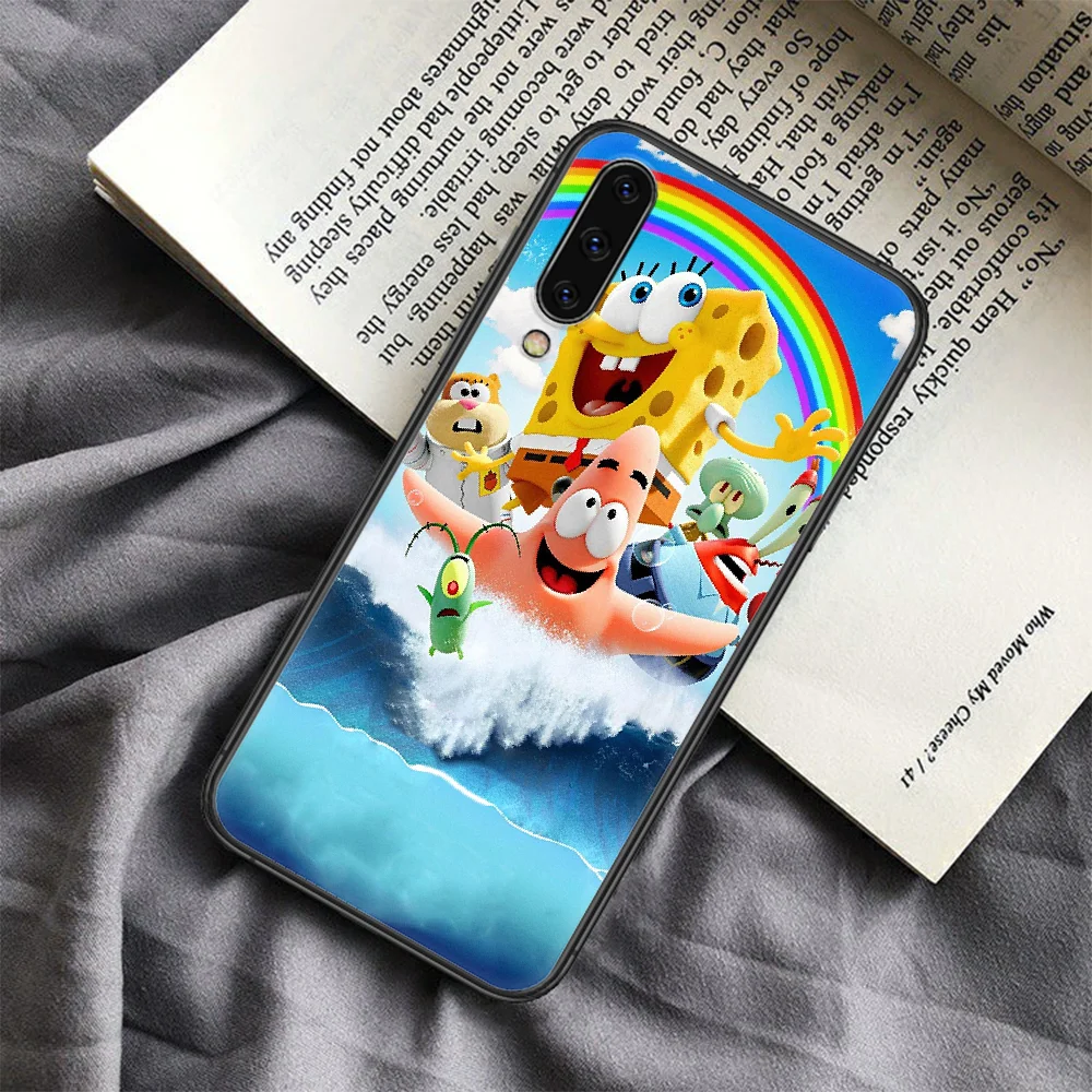 

cute cartoon SpongeBobS Phone Case For Samsung Galaxy A 3 5 7 8 10 20 20E 21S 30 30S 40 50 51 70 71 black Bumper Painting Cell