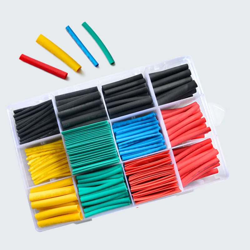 

580 Pcs Multicolor Heat shrink tube kits Heat Shrink Tube Tubing Wrap Insulation Sleeving Termoretractil Polyolefin Set Combo