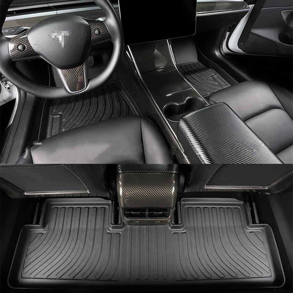 3 шт. автомобильные водонепроницаемые напольные коврики Tesla Model 3|Автомобильные в