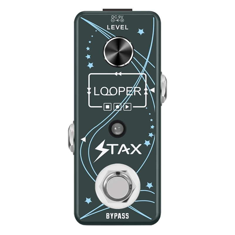 

Stax Looper Guitar Pedal Unlimited Overdubs 10 Minutes Of Looping, 1/2 Time With USB To Import And Export Loop 3 Mode