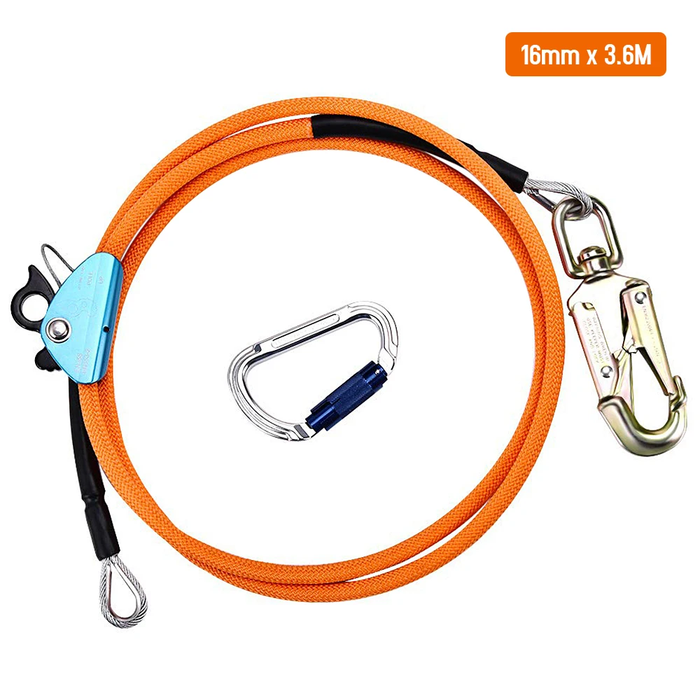 

2.4/3/3.6 Meters Outdoor Climbing Rope Tear-Resistant Safety Rope Portable Climbing Lanyard for Full Protection
