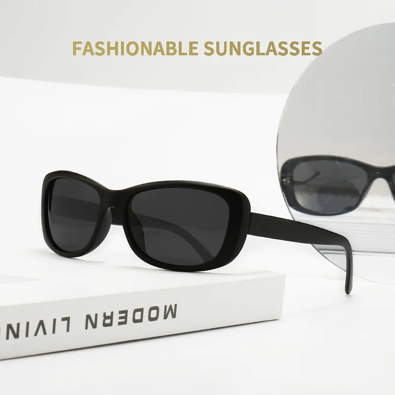 

Sunglasses Oval TAC Men Polarized Fashion Retro Black Shades Round Outdoor Aesthetic Driving Sun Protection Anti-Glare Glasses