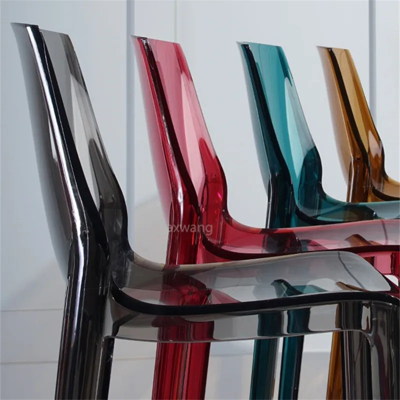 

Transparent Plastic Chair Bar Chair Bar Stool Nordic High Stool Acrylic Modern Minimalist High Stools Plastic Chairs Furniture