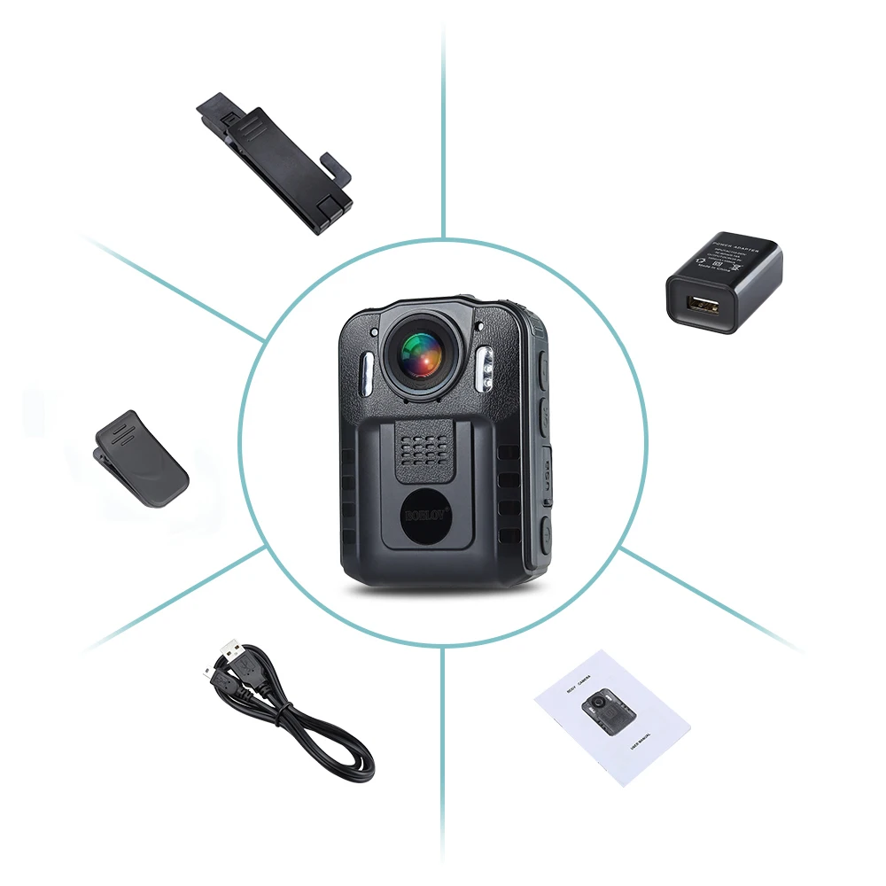 BOBLOV WN9 носимая камера для тела Novatek HD 1296P полицейская 170 градусов IR ночное видение