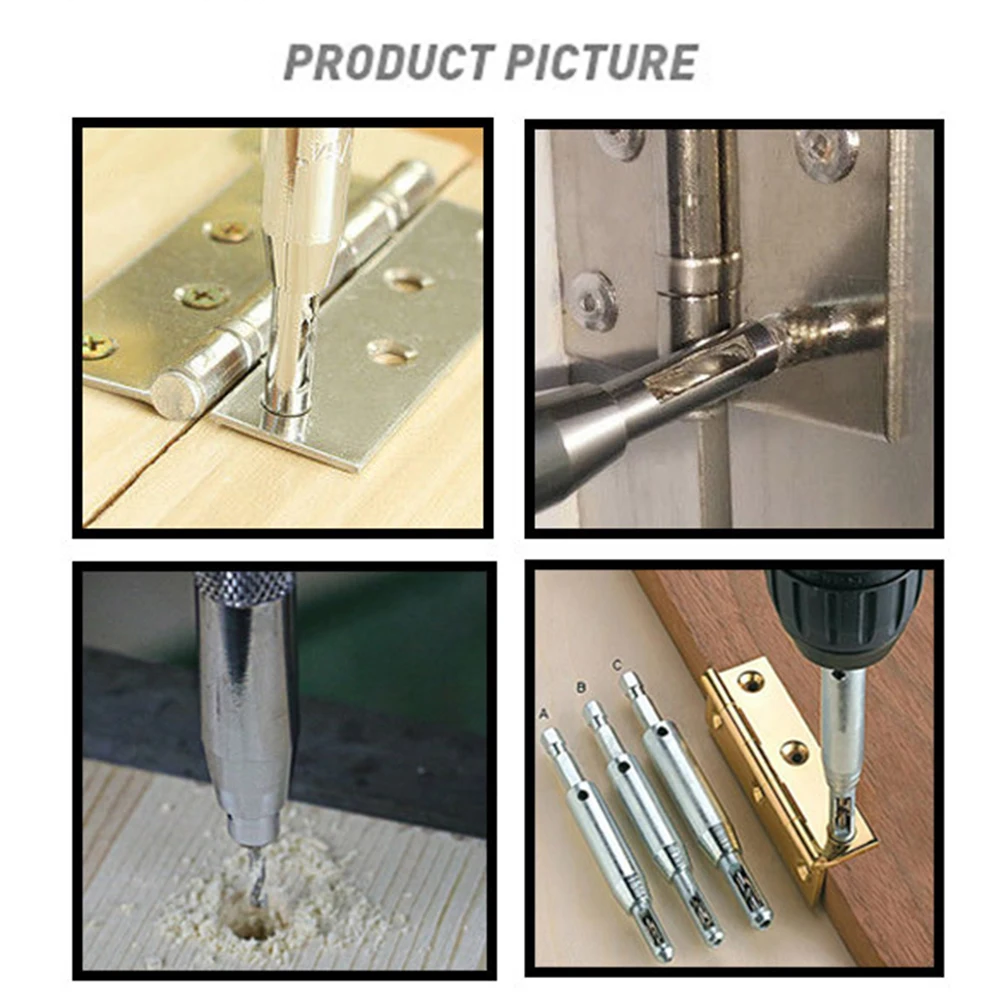 

8pcs Deburring External Chamfering Tool Set Polishing Hexagonal Handle Titanium Plated Hole Metal Drilling Tool