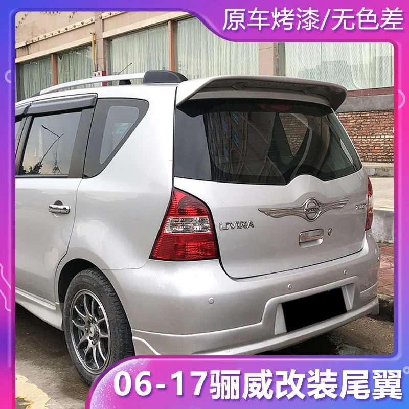 

For Nissan Liwei 2007-2012 ABS Plastic Unpainted Color Rear Roof Spoiler Wing Trunk Lip Boot Cover Car Styling