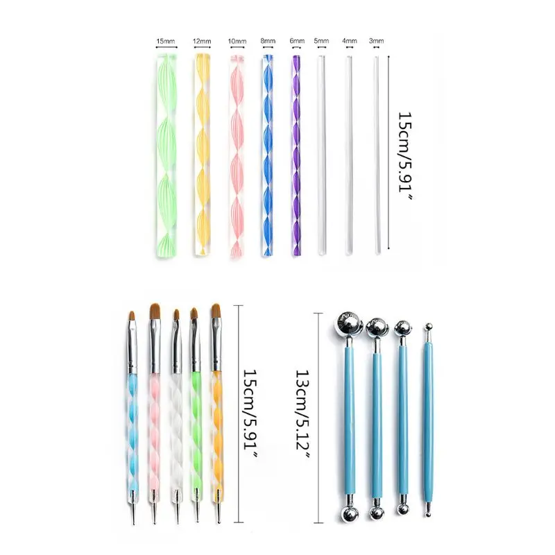 

34pcs Mandala Dotting Tools Set for Painting Rock Pottery Stencil Acrylic Stick Palette Carrying Bag Art Craft Handwork C26