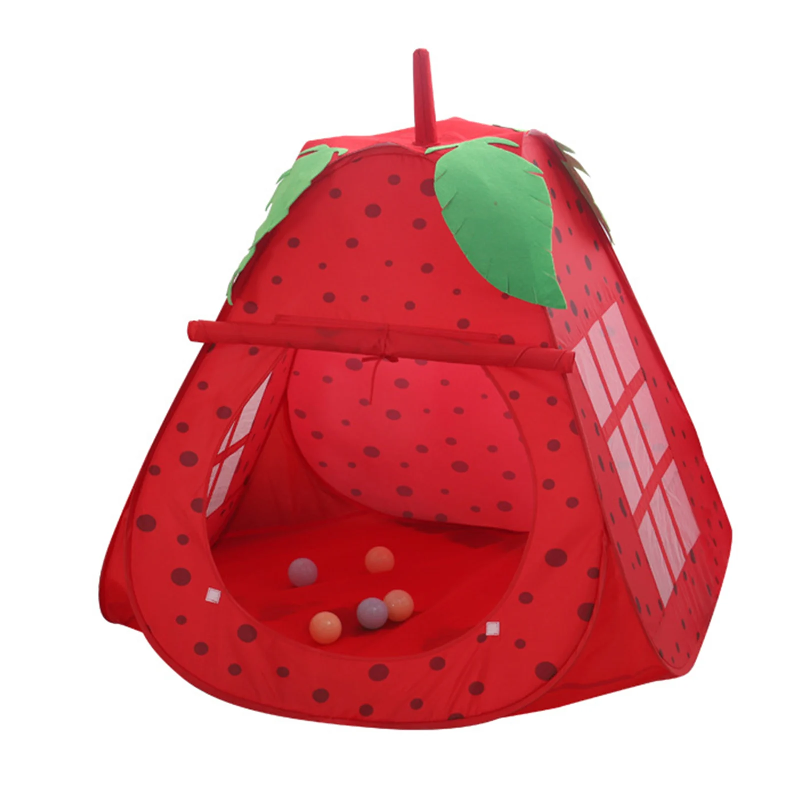 

Novel Children Indoor Sports Tent Toy Non-toxic Pretend Play Fun Ball Pool Portable Children Tent Play Strawberry Tent House Toy
